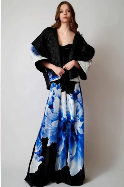 Gabriele Fiorucci Bucciarelli Bustier With Floral Jacket And Trousers In Multi