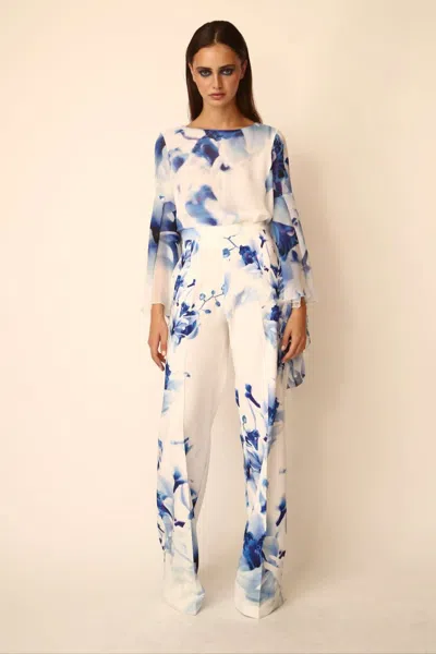 Gabriele Fiorucci Bucciarelli Chiffon Blouse With Trousers In Multi