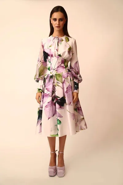 Gabriele Fiorucci Bucciarelli Long Sleeve Midi-dress In Multi