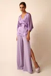 Gabriele Fiorucci Bucciarelli Satin Blouse & Chiffon Trousers In Multi