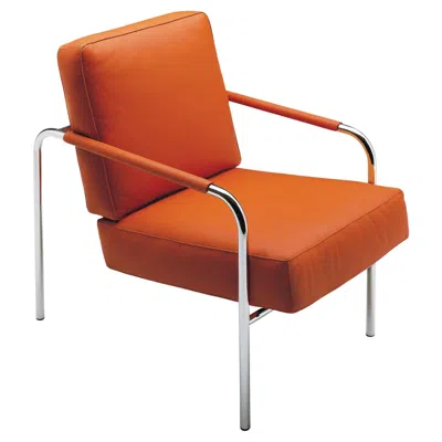 Pre-owned Gabriele Mucchi Zanotta Susanna Armchair In Scozia 0618 Leather & Chromium Plated Frame In Brown