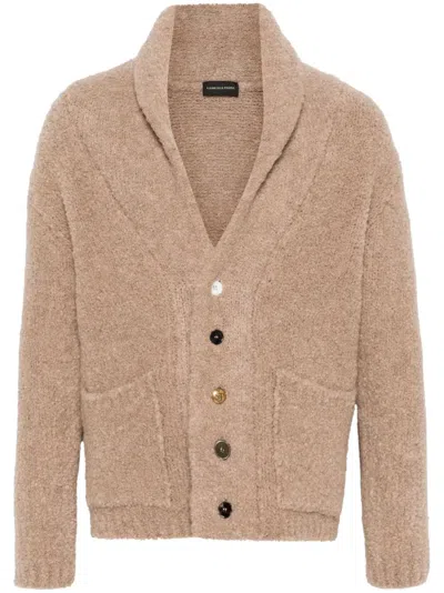 Gabriele Pasini Bouclé Cardigan In Nude