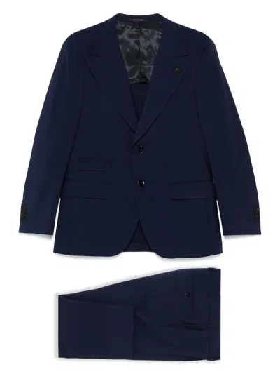 Gabriele Pasini Brooch-detail Suit In Blue