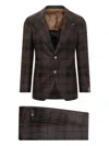 Gabriele Pasini Check-pattern Single-breasted Suit In Brown
