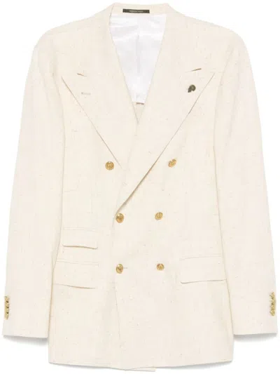 GABRIELE PASINI DOUBLE-BREASTED BUTTONED BLAZER WITH FLAP POCKETS