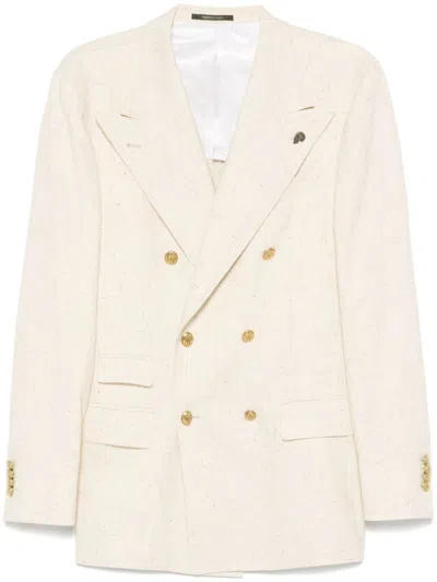 Gabriele Pasini Double-breasted Buttoned Blazer With Flap Pockets In Gray