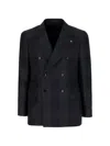 Gabriele Pasini Double-breasted Checked Blazer In Blue