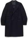 Gabriele Pasini Midnight Blue Virgin Wool Double-breasted Coat In Blue