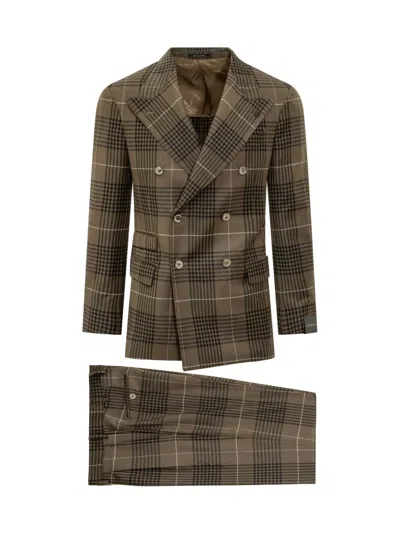 Gabriele Pasini Double-breasted Plaid Suit In Multi