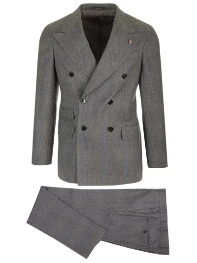 Gabriele Pasini Double Breasted Prince Of Wales Suit Dresses Grey