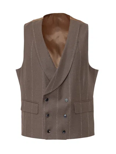 Gabriele Pasini Double-breasted Vest In 褐色