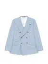 Gabriele Pasini Tailored Double-breasted Metallic Blazer In Blue