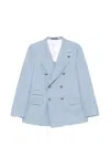 Gabriele Pasini Tailored Double-breasted Metallic Blazer In Blue