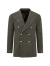 Gabriele Pasini Double-breasted Check-pattern Jacket In Gray
