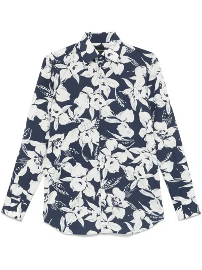 Gabriele Pasini Floral-print Shirt In Blue