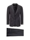 Gabriele Pasini Blue Pinstripe Suit For Men In Gray