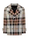 Gabriele Pasini Double-breasted Checkered Jacket In Gray