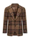 Gabriele Pasini Men's Plaid Jacket In Brown