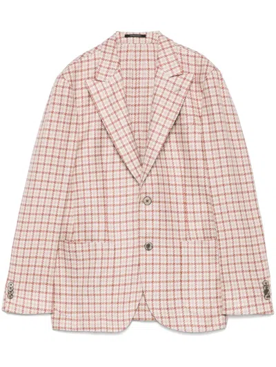 Gabriele Pasini Houndstooth-pattern Blazer In Neutrals