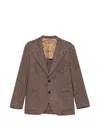 Gabriele Pasini Houndstooth-pattern Notched-lapels Jacket In Beige