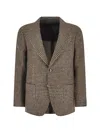 Gabriele Pasini Houndstooth-pattern Single-breasted Blazer In Brown