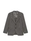 Gabriele Pasini Houndstooth-pattern Single-breasted Blazer In Gray
