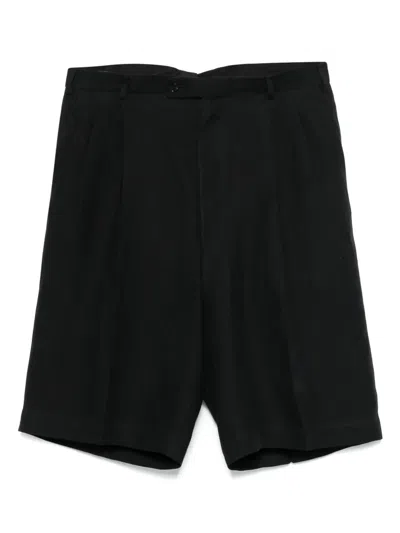 Gabriele Pasini Linen Shorts In Black