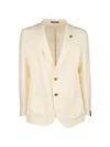 Gabriele Pasini Logo-embossed Buttoned Blazer In Neutral