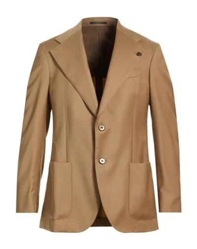 Gabriele Pasini Man Blazer Camel Size 44 Virgin Wool, Elastane In Brown