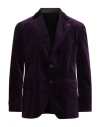 Gabriele Pasini Man Blazer Dark Purple Size 42 Cotton