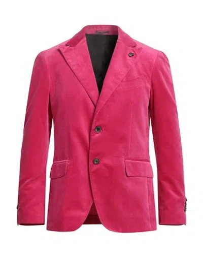 Gabriele Pasini Man Blazer Fuchsia Size 38 Cotton In Pink