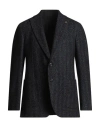 Gabriele Pasini Man Blazer Midnight Blue Size 42 Acrylic, Wool, Polyester, Viscose, Polyamide In Black