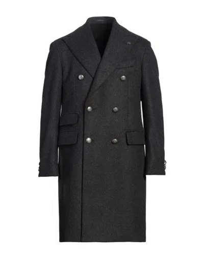Gabriele Pasini Man Coat Black Size 40 Wool, Cashmere