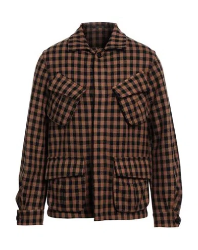 Gabriele Pasini Man Jacket Camel Size 42 Virgin Wool, Polyamide