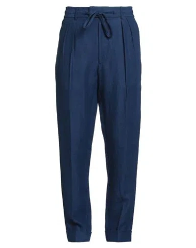 Gabriele Pasini Man Pants Blue Size 34 Linen