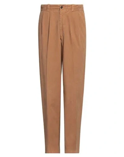 Gabriele Pasini Man Pants Camel Size 34 Cotton, Elastane In Beige