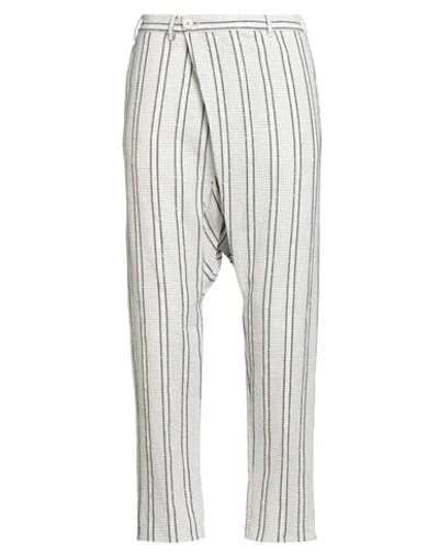 Gabriele Pasini Man Pants Ivory Size 34 Cotton, Linen, Polyester, Polyamide In White