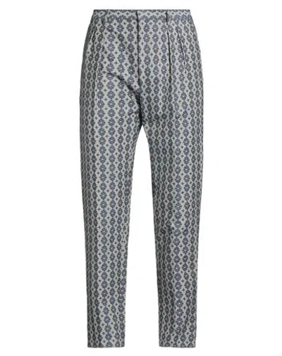 Gabriele Pasini Man Pants Navy Size 36 Cotton, Linen In Gray