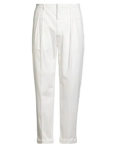 Gabriele Pasini Man Pants White Size 30 Cotton, Elastane