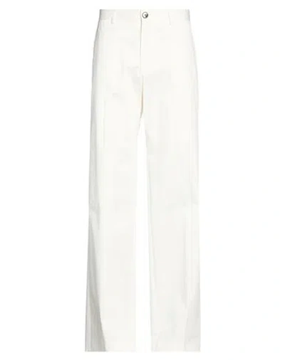 Gabriele Pasini Man Pants White Size 42 Cotton, Elastane