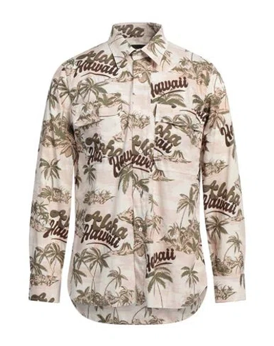Gabriele Pasini Man Shirt Beige Size M Cotton