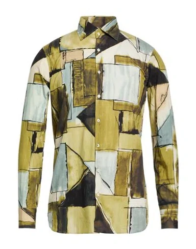 Gabriele Pasini Man Shirt Green Size 16 ½ Cotton