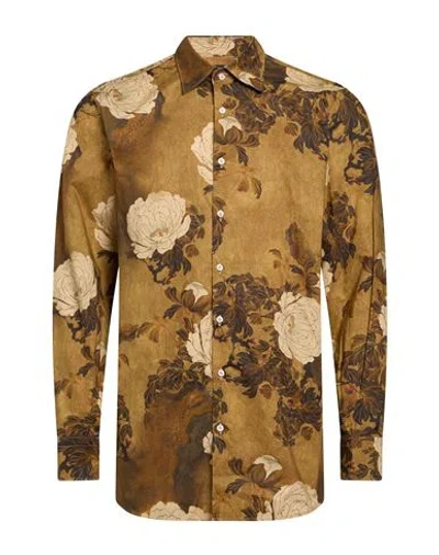 Gabriele Pasini Man Shirt Khaki Size 16 ½ Cotton In Brown