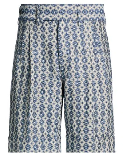 Gabriele Pasini Man Shorts & Bermuda Shorts Blue Size 32 Cotton, Linen