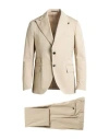 Gabriele Pasini Man Suit Beige Size 44 Wool, Cotton In Neutral