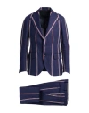 Gabriele Pasini Man Suit Blue Size 42 Linen In Blue