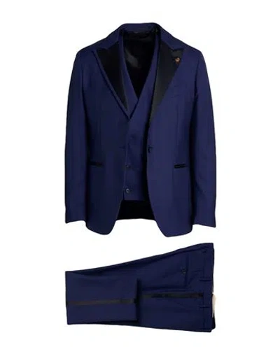Gabriele Pasini Man Suit Bright Blue Size 40 Virgin Wool