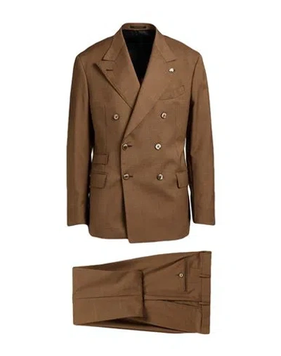 Gabriele Pasini Man Suit Brown Size 44 Virgin Wool