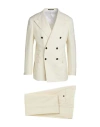 Gabriele Pasini Man Suit Cream Size 38 Virgin Wool, Elastane
