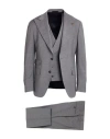 Gabriele Pasini Man Suit Grey Size 40 Polyester, Wool, Elastane In Animal Print